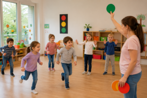 Bewegungsspiele für Vorschulkinder 2 Die bewegte Ampel