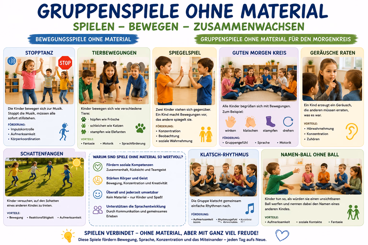 Gruppenspiele ohne Material