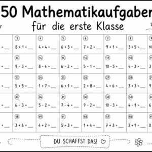 50 Mathematikaufgaben für die erste Klasse