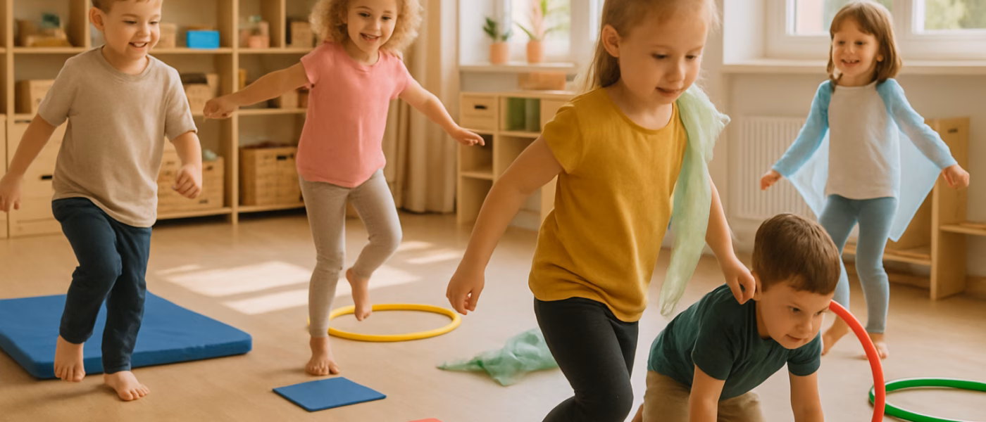 Bewegungsspiele für kleine Gruppen Beitragsbild