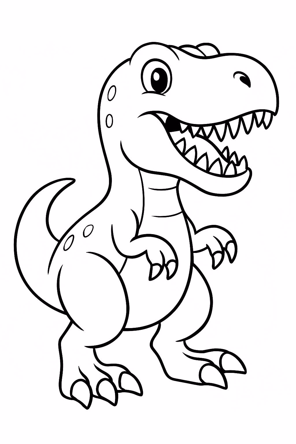 Dinosaurier-Ausmalbuch für Kinder 1 Einheit 1: Tyrannosaurus Rex – Der König der Dinosaurier Illustration