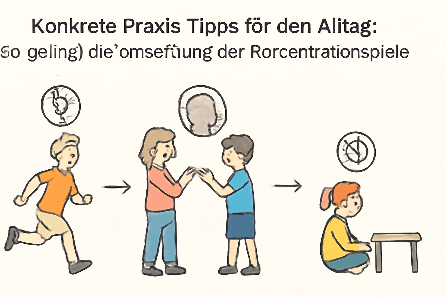 Konkrete Praxis-Tipps für den Alltag: So gelingt die Umsetzung der Konzentrationsspiele – Konzentration ohne Material ADHS