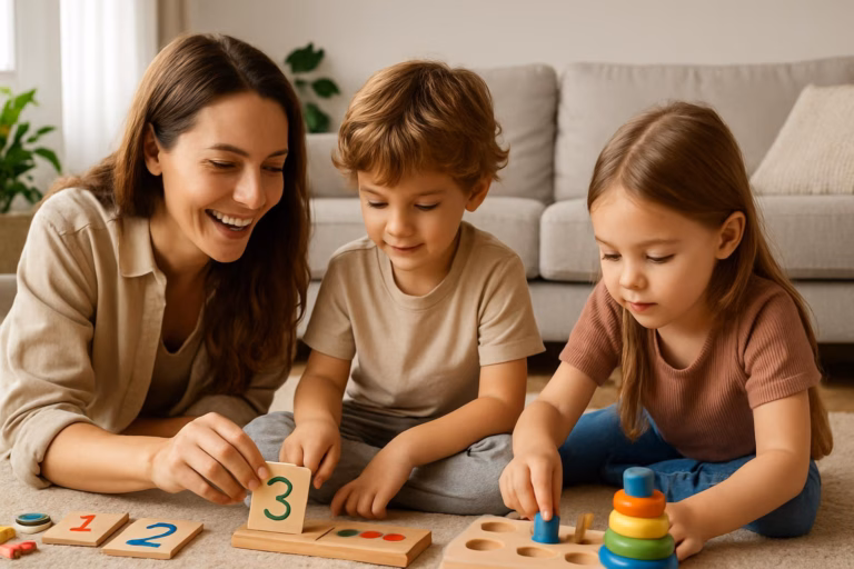 Spielerisch lernen mit Kindern zuhause Beitragsbild