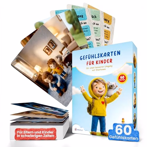 Konzentrationsspiele ohne Material: Sofortige Hilfe für Erzieher und Eltern bei kurzen Aufmerksamkeitsspannen 1 Gefühlskarten für Kinder bei Trennung & Scheidung – 60 pädagogische Emotionskarten zur Selbstregulation – Set inkl. Elternratgeber & Magnet – Hilfe bei Schuldgefühlen & Verschlossenheit (4-12 Jahre)