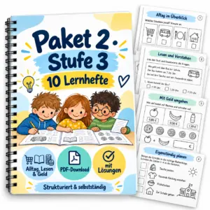 Fördermaterial Paket 2 Stufe 3 mit 10 Lernheften