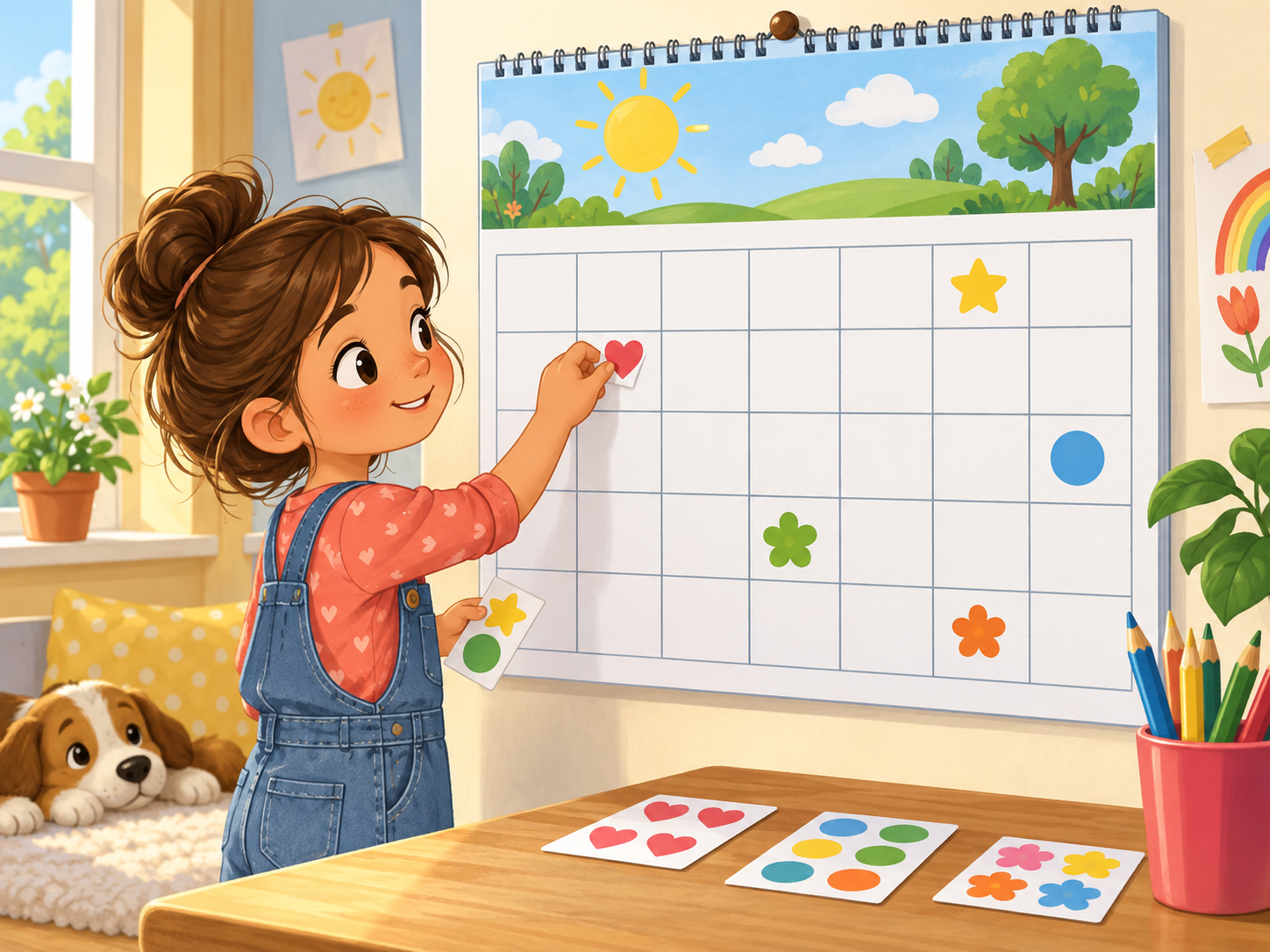 Kalender und Wochentage - Beispielbild