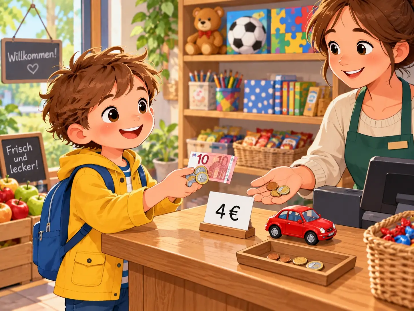 Rückgeld berechnen – Mathematik Klasse 3