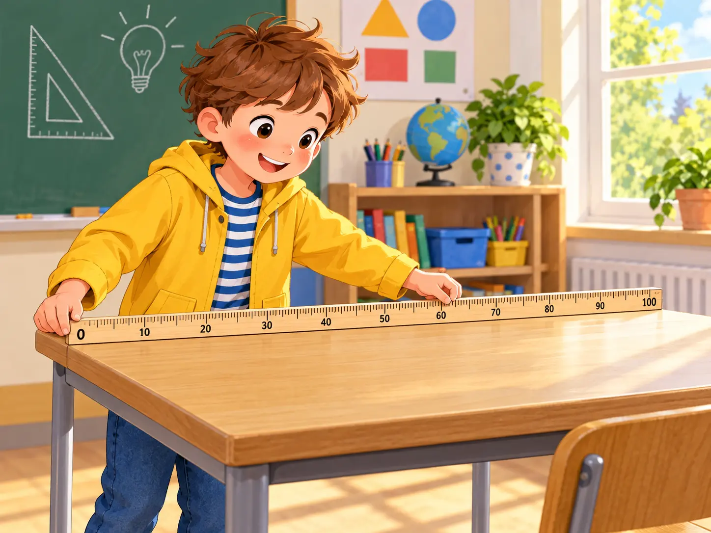 Mit dem Meterstab messen – Mathematik Klasse 3