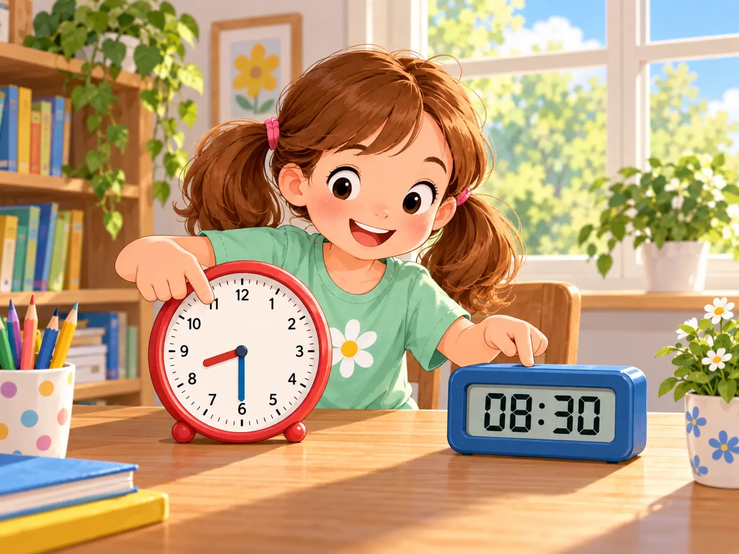Analoge und digitale Uhr – Mathematik Klasse 3