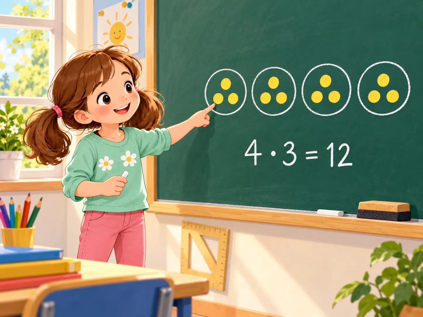 Einmaleins in Punktgruppen – Mathematik Klasse 3