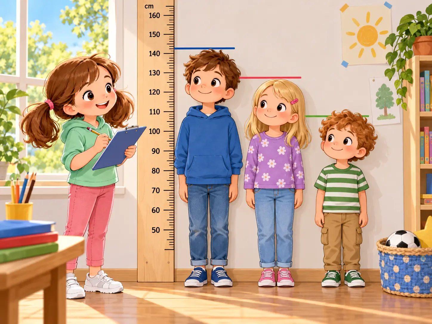 Körpergrößen vergleichen – Mathematik Klasse 3