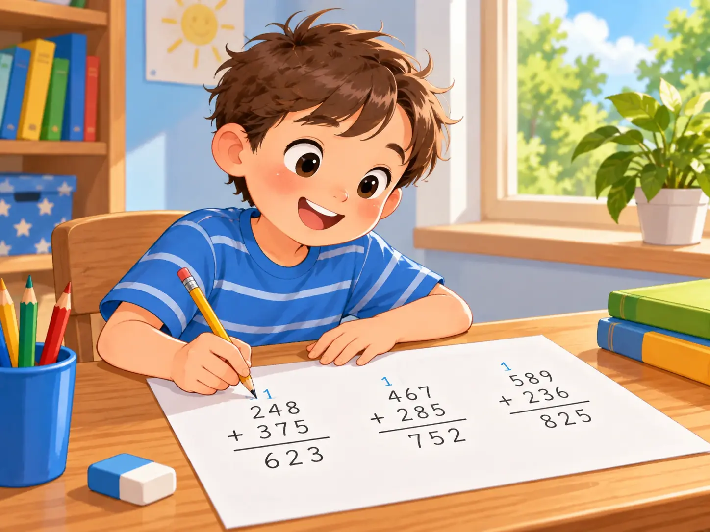 Schriftlich addieren – Mathematik Klasse 3