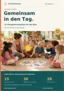Cover Gemeinsam in den Tag – kostenloses PDF mit 15 Morgenkreisspielen für die Kita