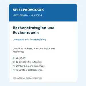 Rechenstrategien und Rechenregeln – PDF-Lernpaket für Mathematik Klasse 4 mit Zusatztraining
